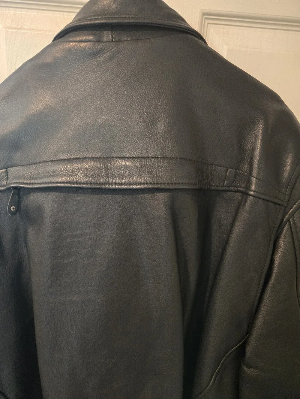 MEN'S BLACK HEAVY LEATHER COAT XXL BY XPERT PERFORMANCE GEAR